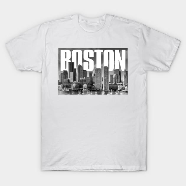 Boston Cityscape T-Shirt by PLAYDIGITAL2020